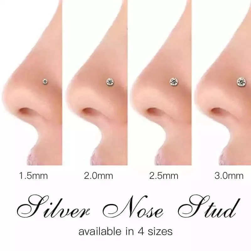 HelloLook 925 стерлингового серебра нос шпильки для пирсинга с украшением в виде