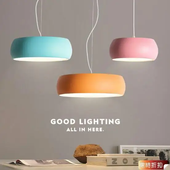

Nordic Loft Macaroons Multicolor Chandelier Bedroom Concise Creative Light Lovely Designer Suspension Light Fixtures