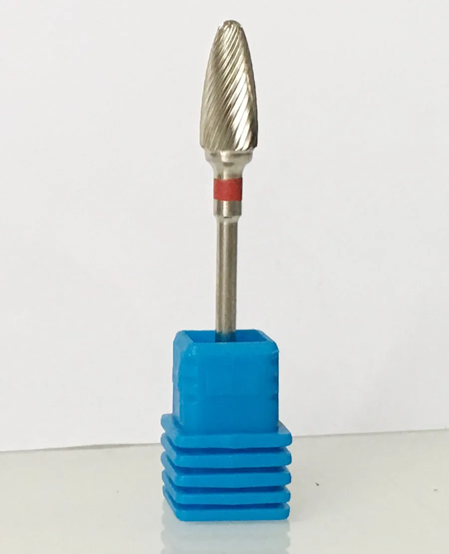 

Hot !10pcs/lot higher quality safety bit and Tapered barrel bit carbide nail drill bit for nail manicure machine tools 101001Red