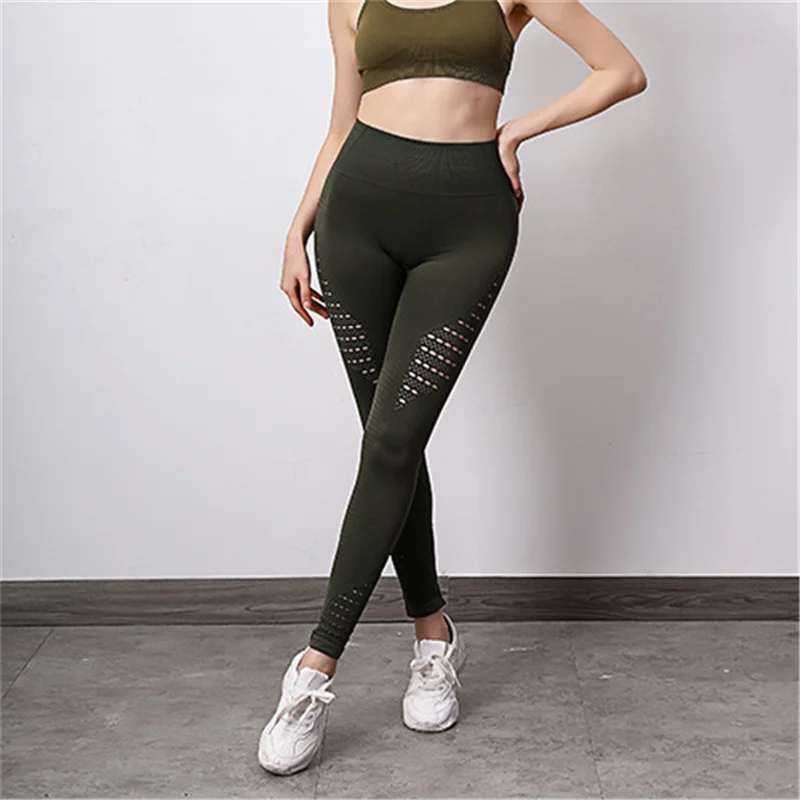 

Women Tights Yoga Pants Stretch Hip Trousers Running Fitness Pants Nylon High Waist Yoga Clothes Sports Pants Sweatpants