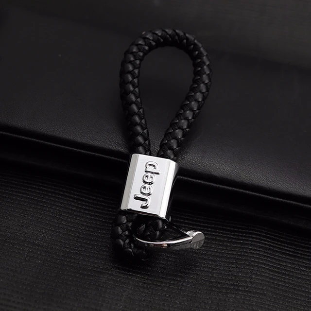 Плетеная веревка брелок кольца Автомобильный логотип поставки подходит для Jeep 4s