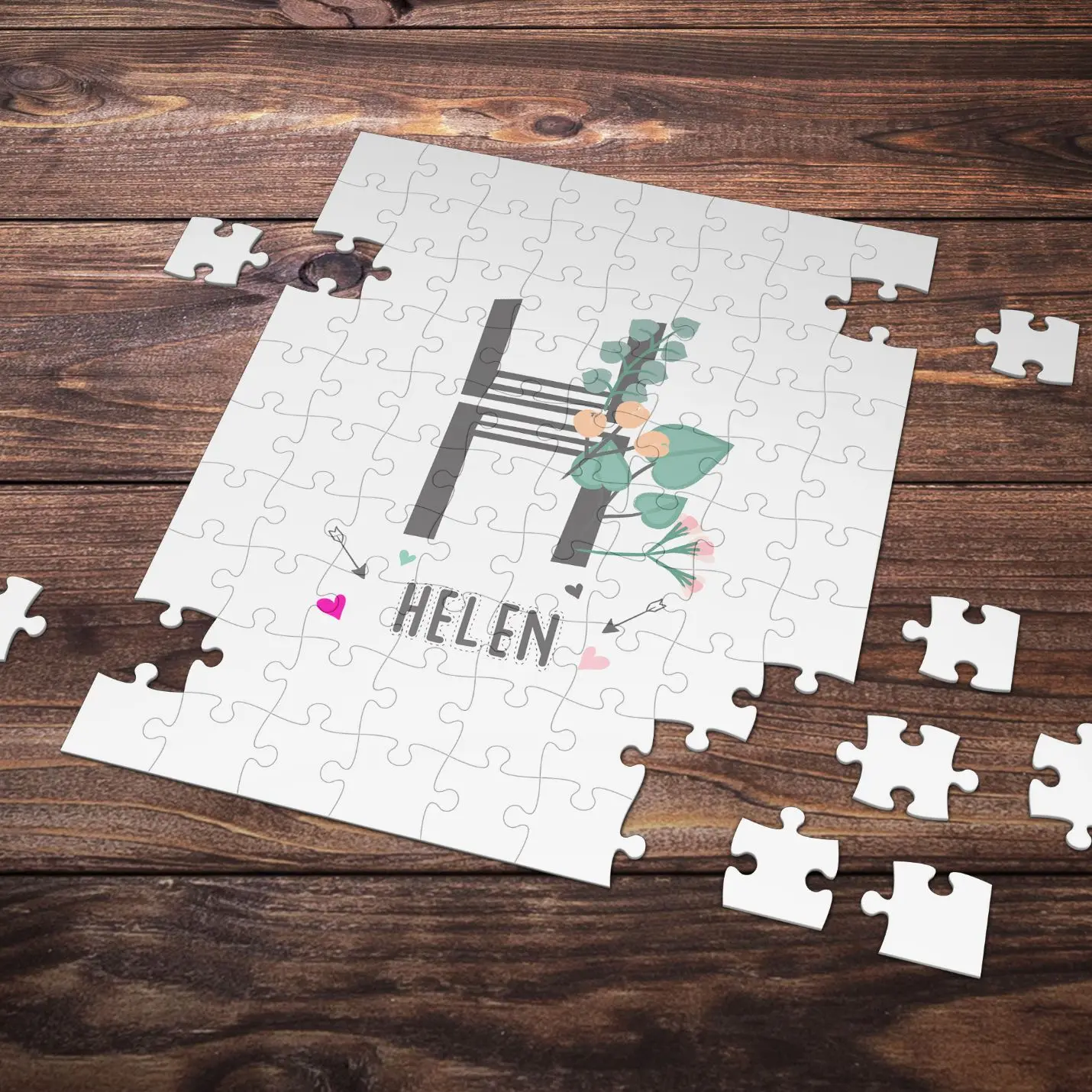 

Personalized Letter H Styled Puzzle is