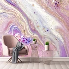Пользовательские 3D фото обои современный абстрактный золотой розовый мрамор водостойкая роспись креативная спальня гостиная ТВ фон настенное искусство