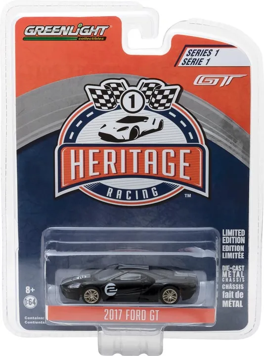 GreenLight 1:64 2017 Ford GT 1966 #2 GT40 модель автомобиля из сплава металлические игрушки для