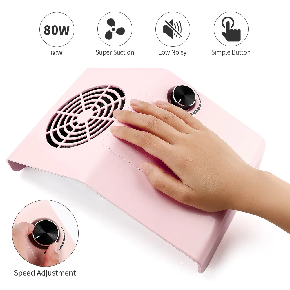 80 Вт пылеуловитель для ногтей пылесборник вентилятор пылесос маникюрный аппарат