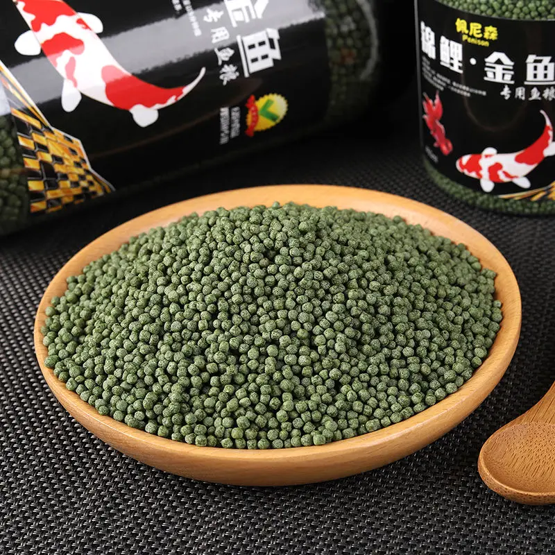 

Spirulina Koi Fish Food 1350ml 500g 3.0mm Aquarium Fish Food Brighten Fish For Koi Parrot Angel Fish Tropical Fish Length 6-15cm
