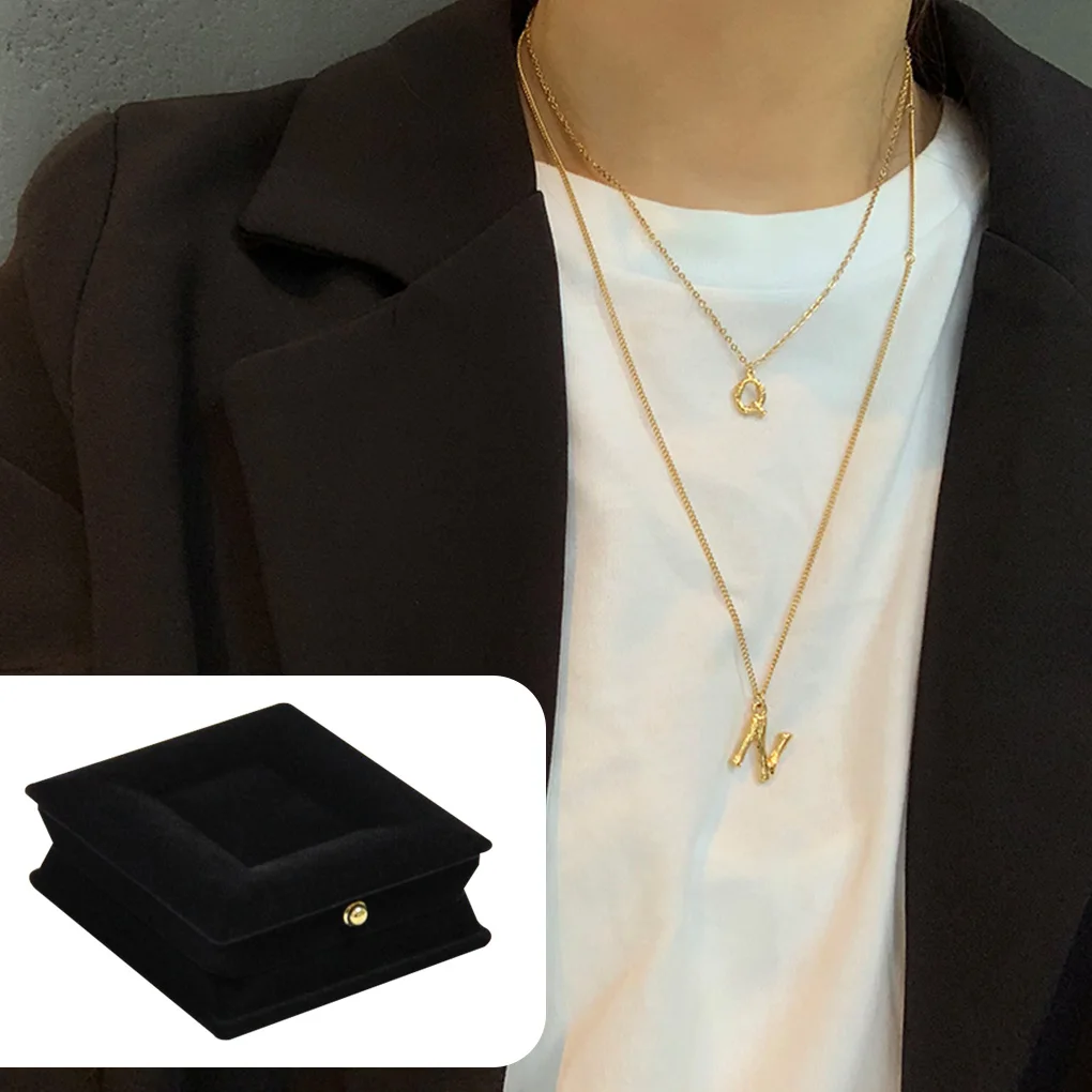 

Necklace Case Flocking Plastic Earring Display Jewelry Storage Organizer Portable Gift Box