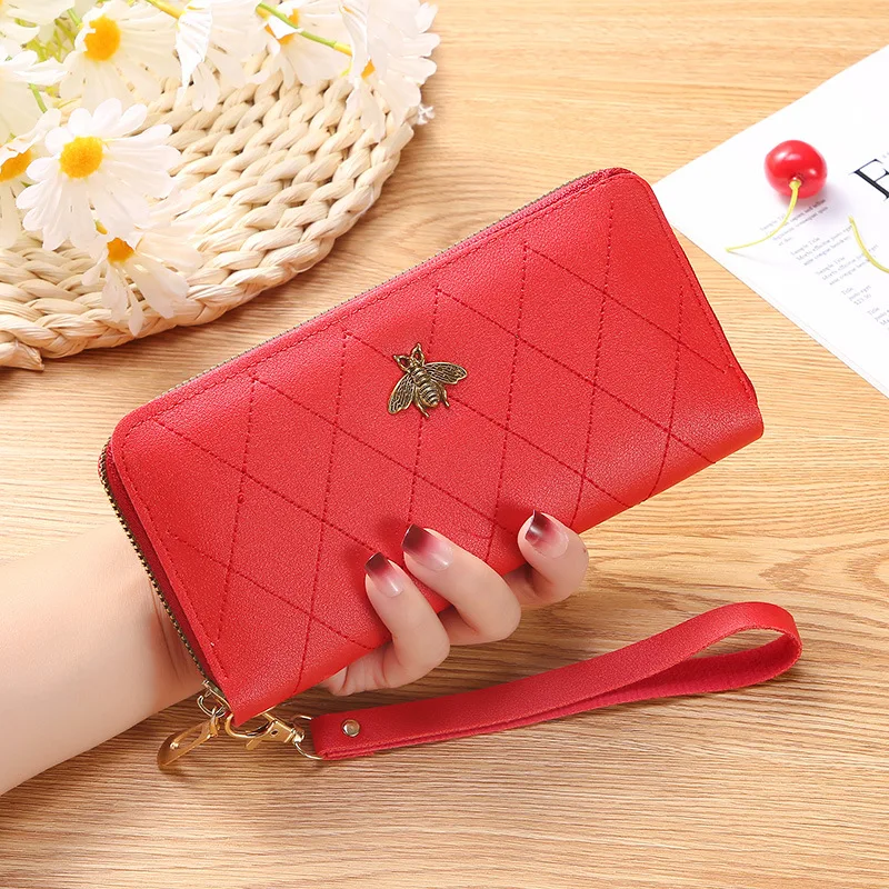 

2021 Women Long Clutch Wallets Female Fashion PU Leather Coin Bag Phone Purses Famous Designer Lady Cards Holder Wallet