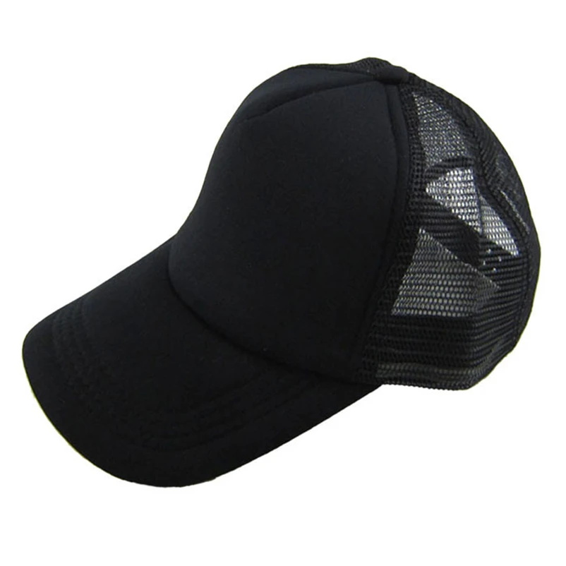 

2021 Flat Brim Blank Plain Baseball Cap Hip Hop Women Men Mesh Snapback Strapback Trucker Hat Bone Black Blue Gray Green White