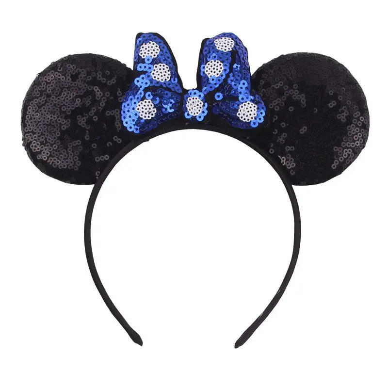 headband 5 Модный комплект с Минни, ободок с мышиными ушками классический Рождественское украшение для волос вечерние Косплей-повязка на волосы с Dot блестки для волос луки лента для волос - Цвет: headband 5