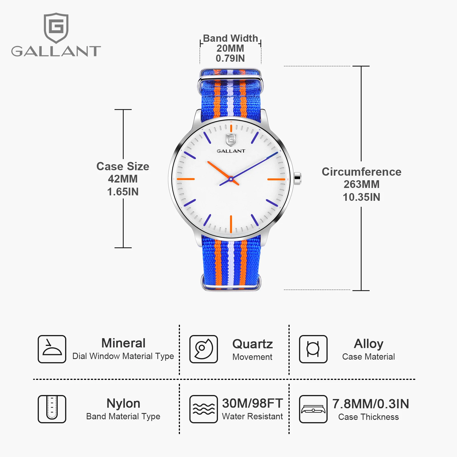 Мужские часы мужские наручные кварцевые с нейлоновым ремешком минималистичные