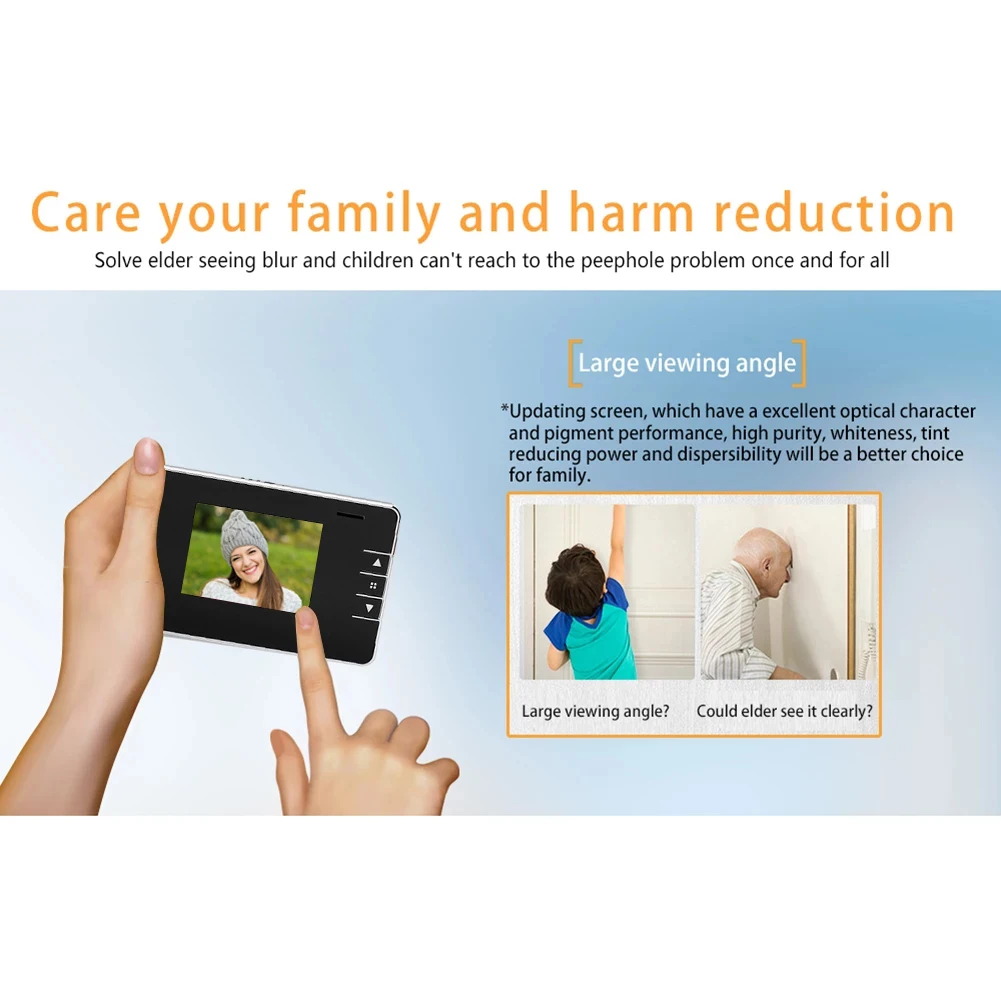 Камера 2 8 дюйма дверной звонок видеозвонок глазок для двери ночное видение 120