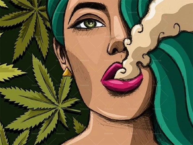 1 шт. крутые настенные художественные картины для гостиной девочек курительная