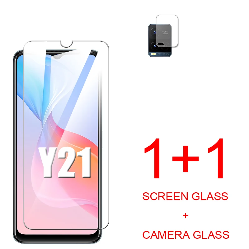 

Закаленное стекло 2 в 1 для Vivo Y21S, Защита экрана для Vivo Y31, Y21, Y20, Y20S, Y20i, Y53S, Y33S, Y12S, Y11S, защитная HD пленка