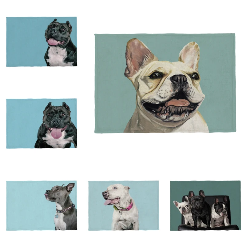 Забавная Роскошная скатерть с черным воротником коврики для кухни и обеденного