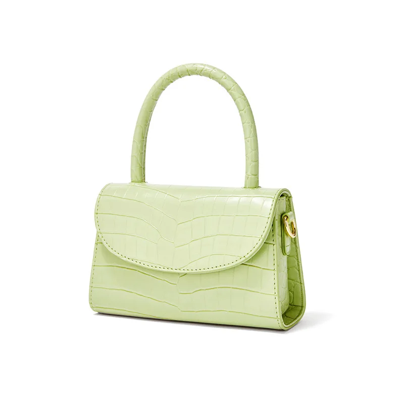 Роскошная маленькая сумочка из искусственной кожи Croc новая модная квадратная