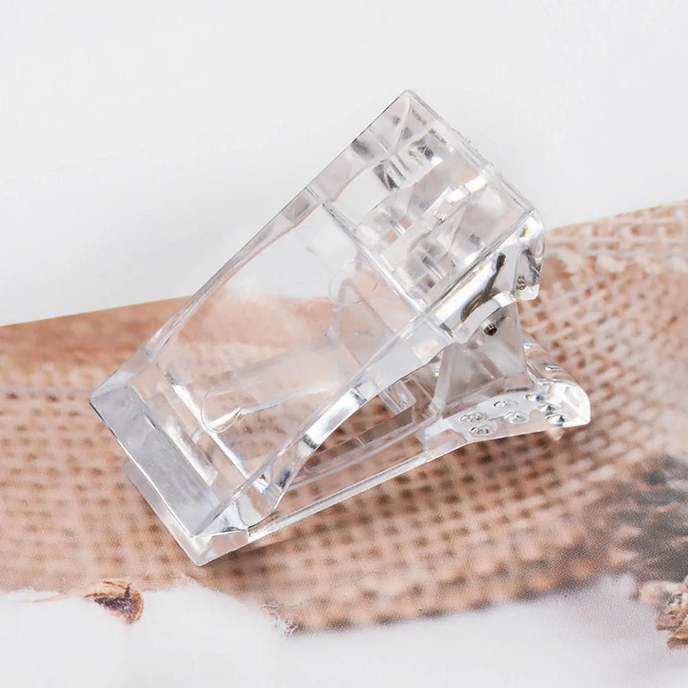 

10Pcs/set Transparent Manicure Art Builder Clamps Manicure Easy Apply Artificial Nails Tips Clips for False Nail Fixation