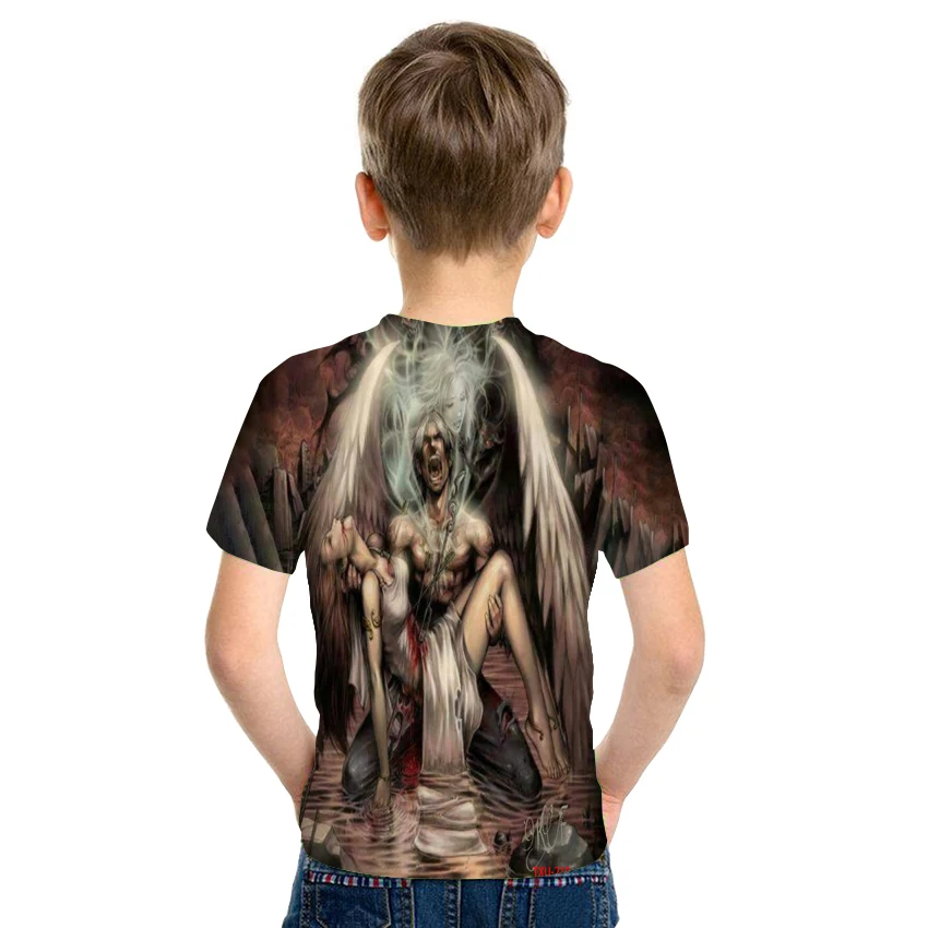 

New children's clothing boys and girls top short sleeve 3D printing game animation printing other patterns cool fashion T-shirt