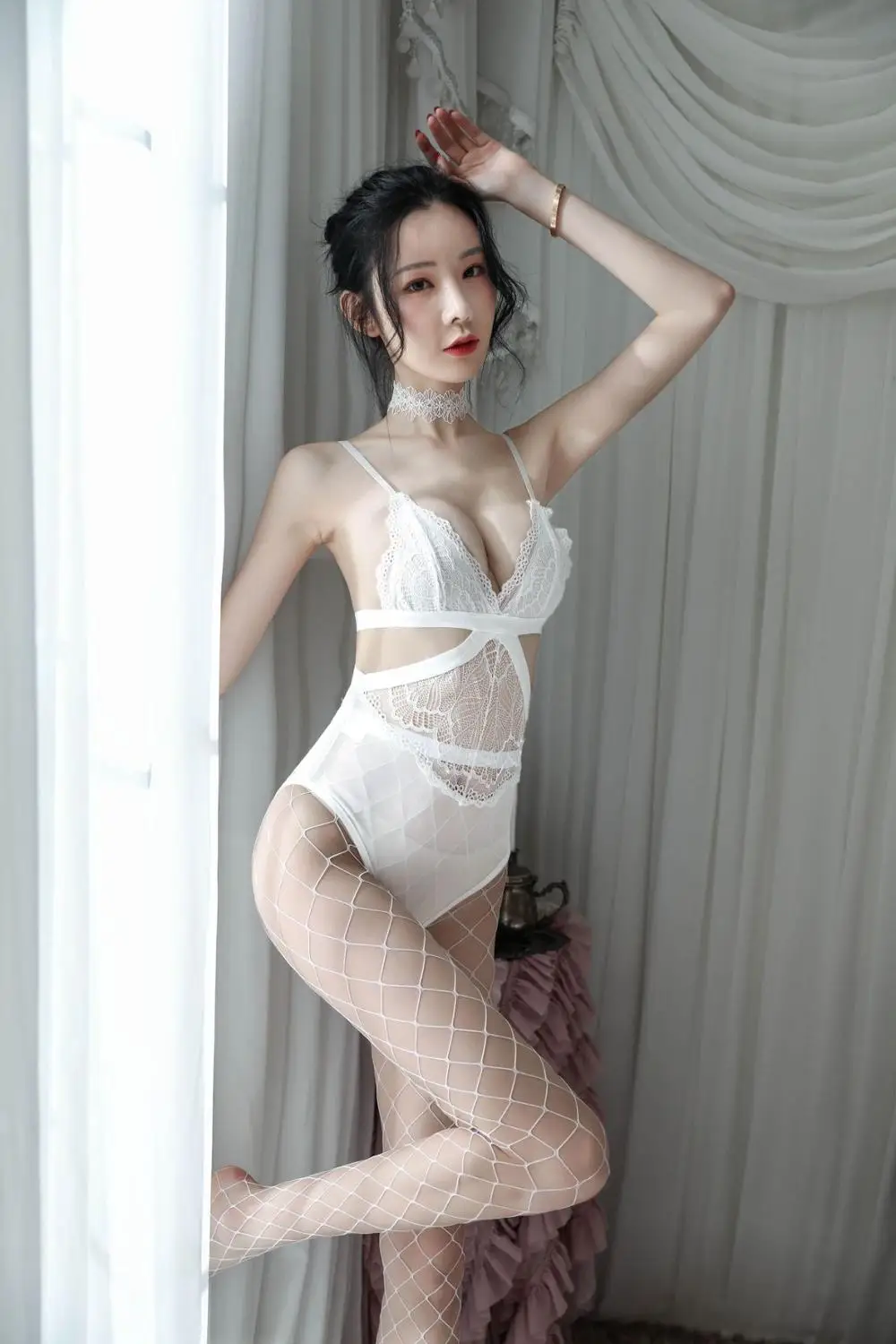 

HOT Sexy Lingerie Bodysuit Cosplay Costumes Women Sexy Erotic Underwear Backless Babydoll Stockings Hollow Out