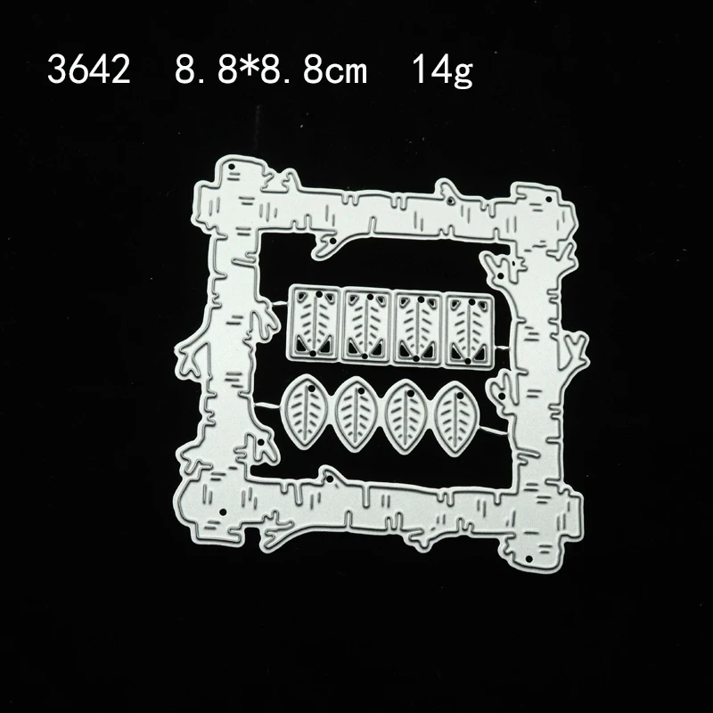 

JC Trunk Square Tree Leaves Metal Cutting Dies Stencil for Scrapbooking Craft Mold Handmade Template Model Punch Blade Shape