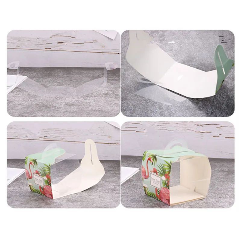 

50pcs Net red protable baking package cake box packaging candy chocolate biscuits gift boxes birthday party favors paper box