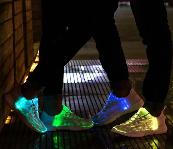 Женские/мужские светящиеся туфли для женщин высокие светодиодные спортивная