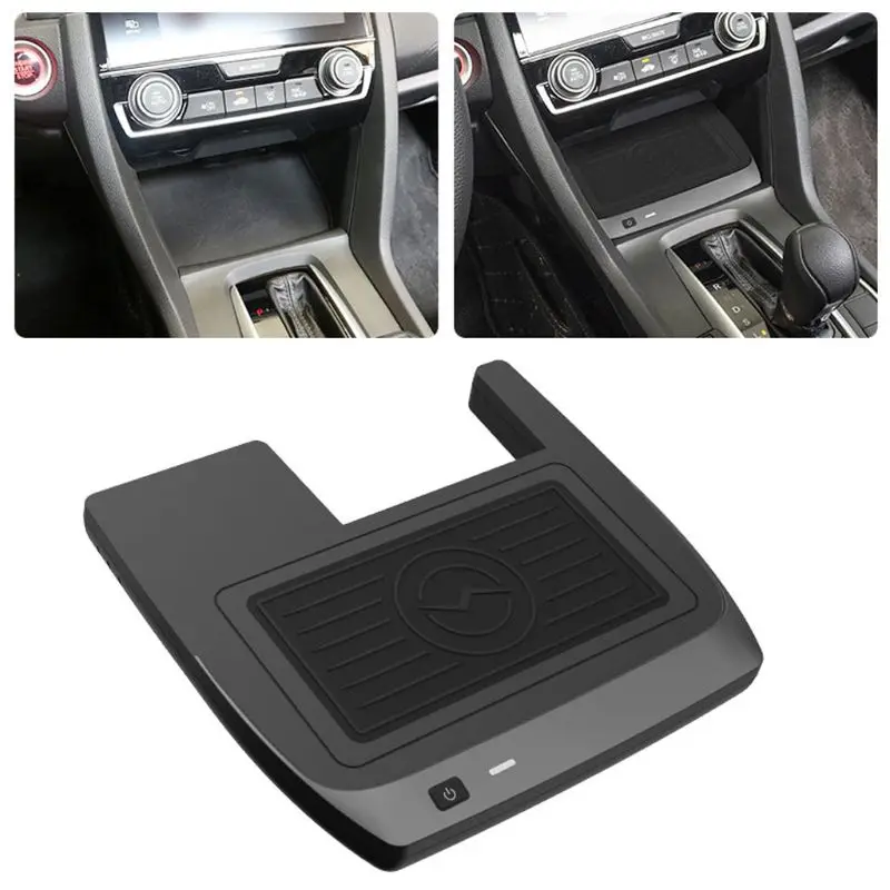 Car Qi Wireless Charger Mobile Phone Charging Pad for Honda Civic- Q84A