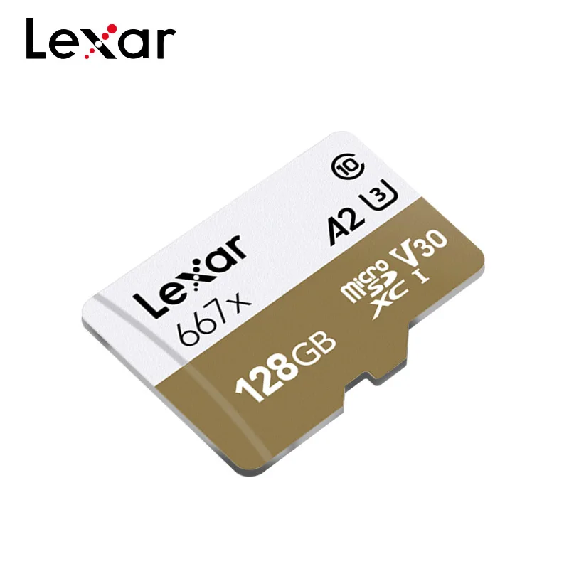 Продукт Lexar слот для карт памяти до 100 МБ/с. микро SD карты 667x C10256GB TF Card128GB Бесплатный адаптер для беспилотная спортивная видеокамера