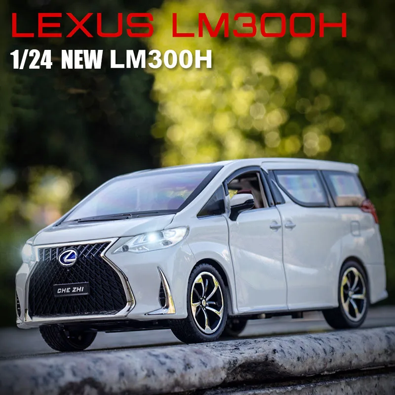 

Новинка 1:24, модель автомобиля Lexus LM300H MPV, литье под давлением со звуком и подсветкой, коллекционная игрушка для мальчиков, подарки на день рож...