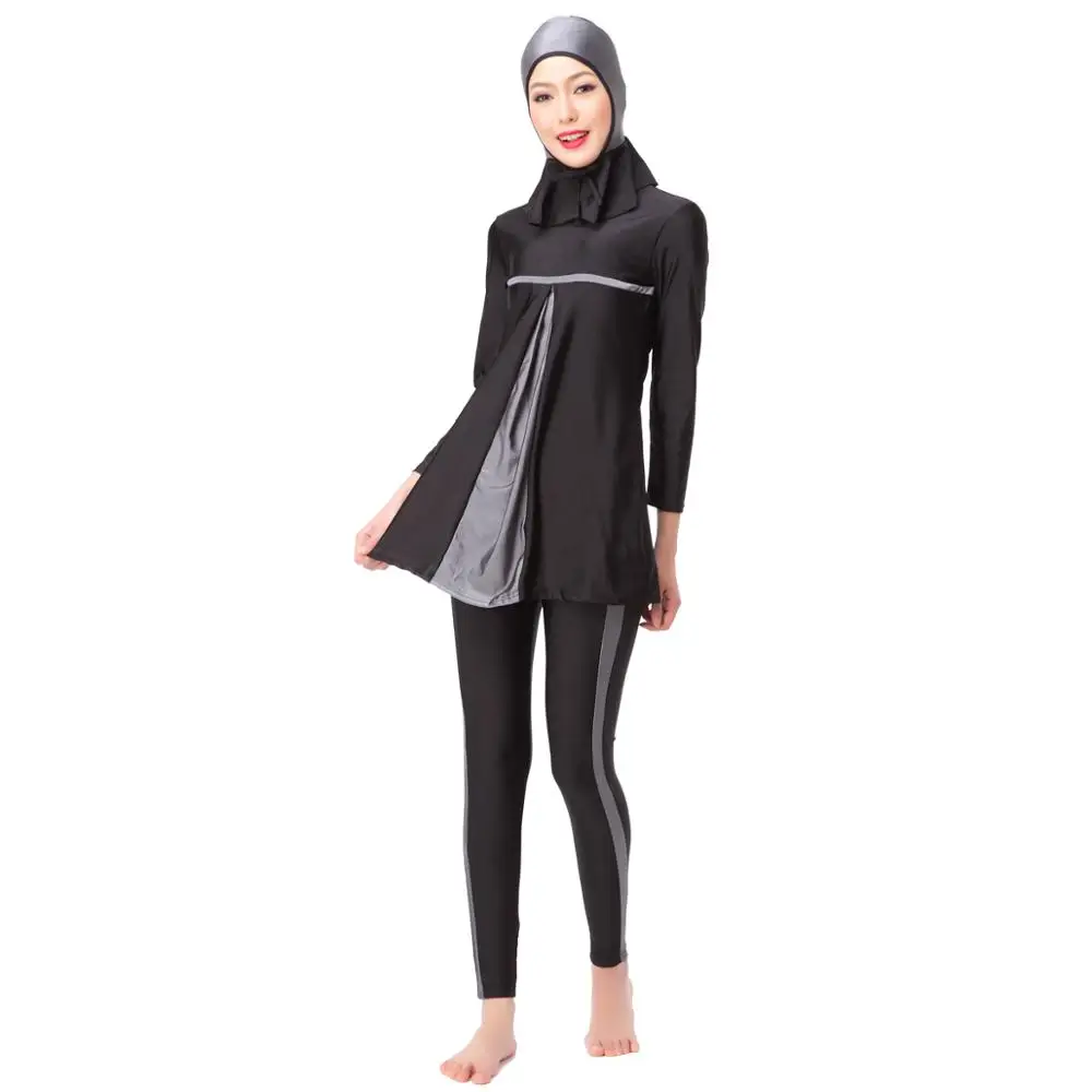 

Abaya Dubai Indonesia Long Sleeve Hijab Conservative Swimwear Muslim Women Swimwear Islamic Fashion Beach Sports Swimwear