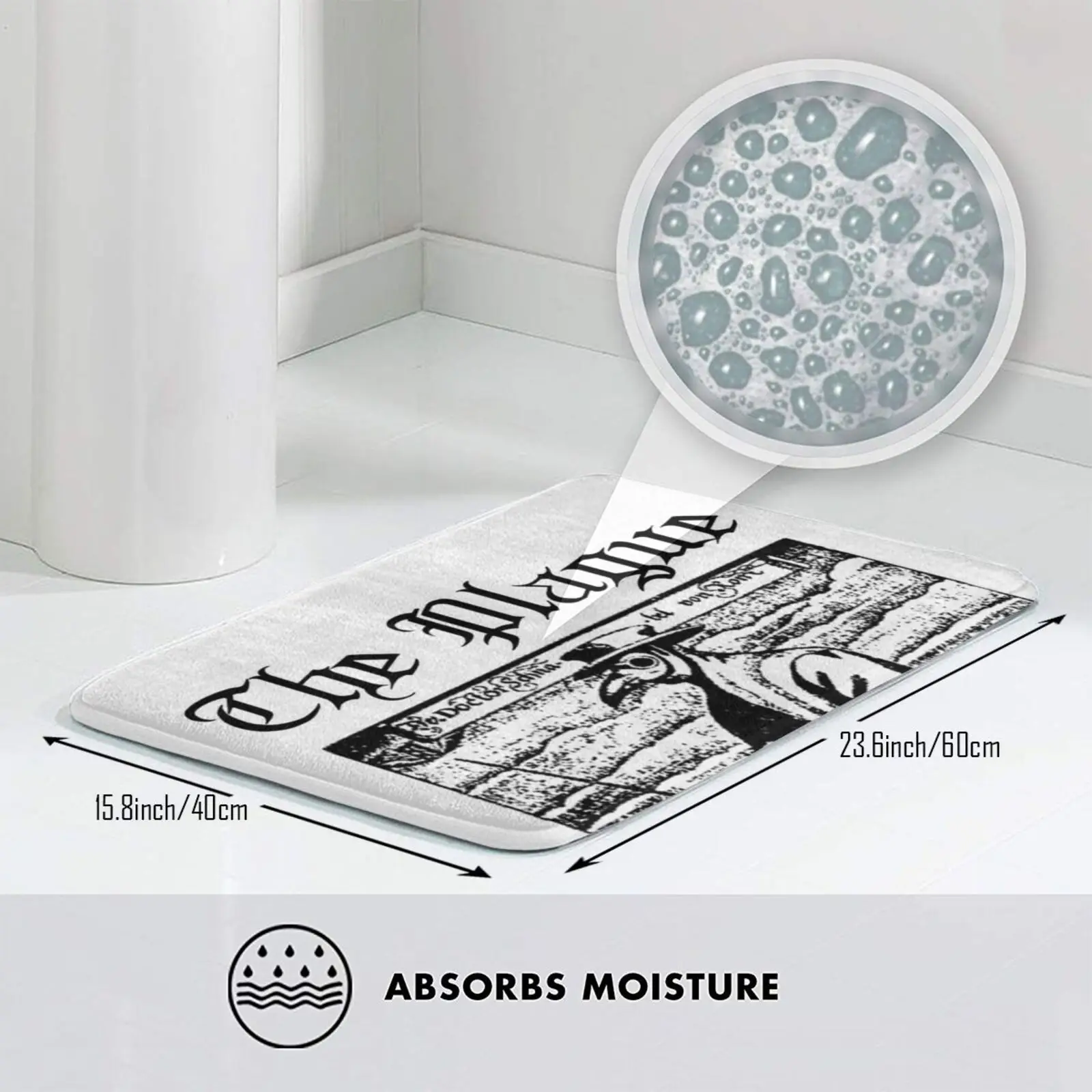 Чумный мягкий нескользящий коврик подушка Готическая Лунная mausoleum darkdreamsbook Antic