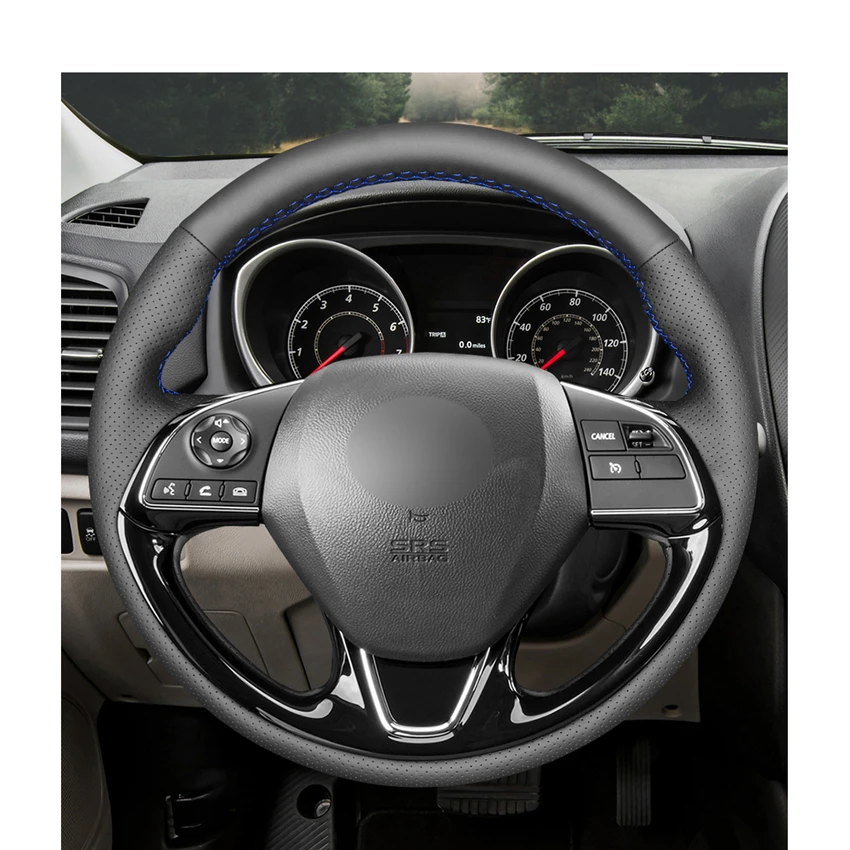 Черный PU искусственная кожа Чехол рулевого колеса автомобиля для Mitsubishi ASX Outlander Mirage- Eclipse(крест