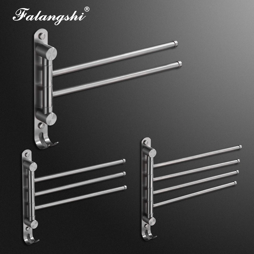 Вешалка для полотенец ванной комнаты с гибким вращением вешалка из нержавеющей