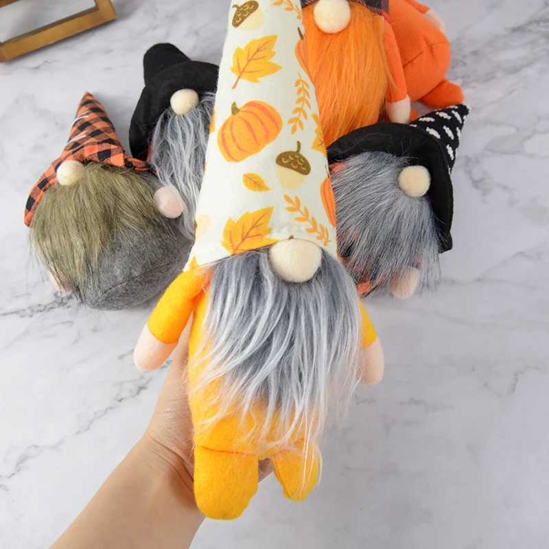 

Halloween Pumpkin Dwarf Decor Beard No Face Doll Faceless Gnome Kids Toys Christmas Birthday Party Gifts Decoration Supplies
