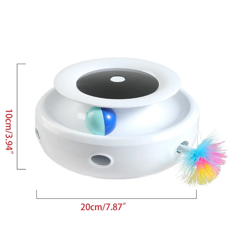 

Creative Electric Pet Funny Cats Training Feather Turntable Toy Teasing Kitten Stick Interactive Puzzle Spinning Game Toys T21C