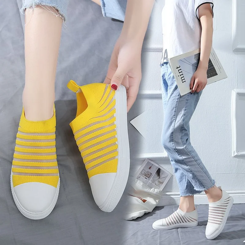 Женские кроссовки коллекция 2019 года сезон лето осень эластичные носки сетчатая