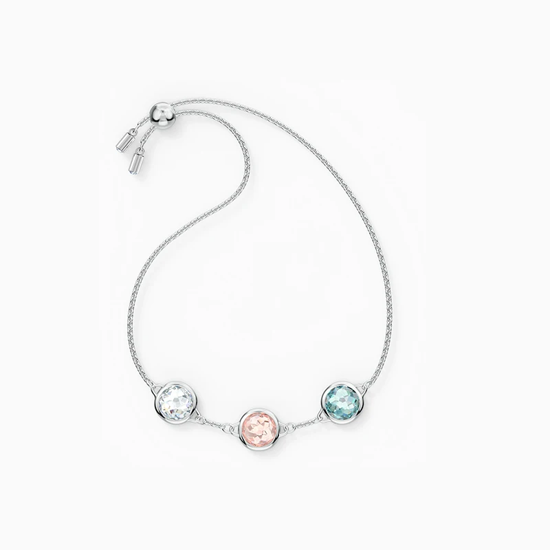 

2020 Fashion SWA New TAHLIA Bracelet Exquisite Round Decorative Crystal White Gold Slider Bracelet Women Trend Jewelry Gift