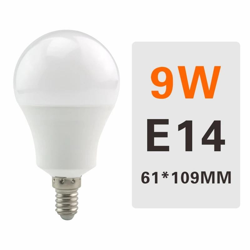 9W E14 E27 E14 LED Bulb Lamps 3W 6W 9W 12W 15W 18W 20W Lampada Ampoule Bombilla LED Light Bulb AC 220V 230V 240V Cold/Warm White - Испускаемый цвет: 9W E14