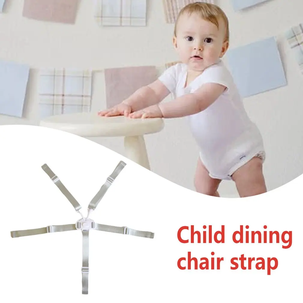 

High Chair Harness Adjustable Child Chair Strap With Buckle Safety Belt 5 Point For Baby High Chair Pram And Stroller