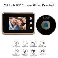 2 8 inch tft lcd digital doorbell camera wireless video electronic door peephole night vision viewer outdoor door eye