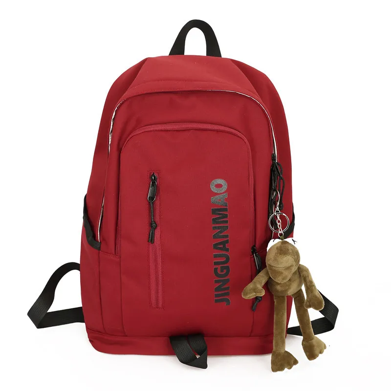 Школьный рюкзак для девочек-подростков, рюкзак для учеников, женский рюкзак для книг, Нейлоновый, черный, красный, новинка 2021