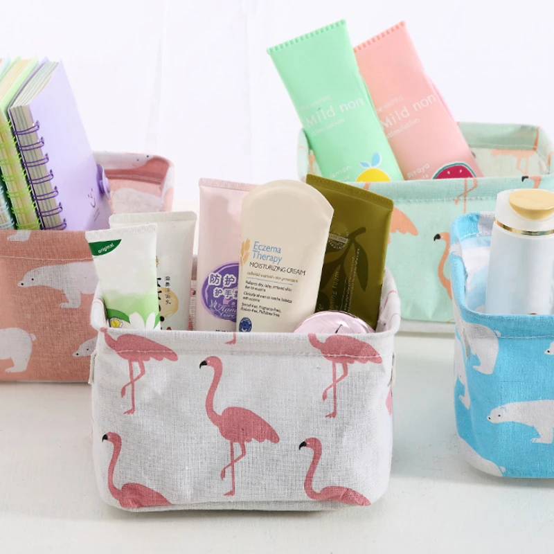 Складная Настольная корзина для хранения мелочей Коробка Для Хранения нижнего