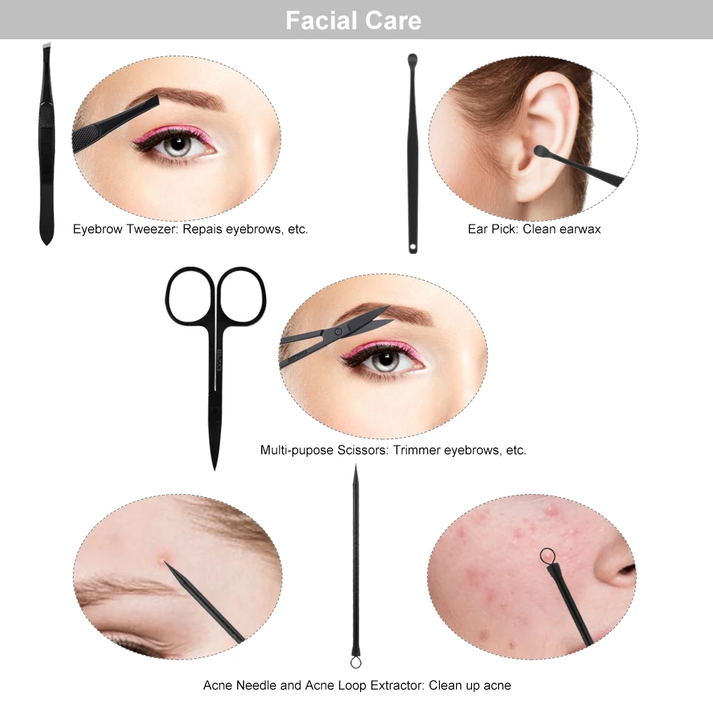 Набор инструментов для маникюра и педикюра уход за ногтями лицом ножницы