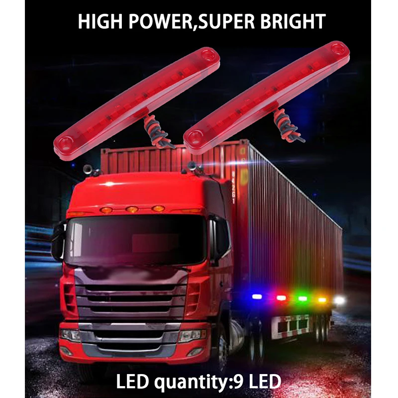 10 шт. Auto24V СВЕТОДИОДНЫЙ грузовик с прицепом стробирующий световой сигнал