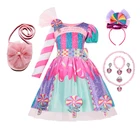 Милое яркое платье, одежда для девочек, Летнее Детское карнавальное платье, необычное Радужное платье для маленьких девочек на день рождения, детское платье на день рождения, необычное платье