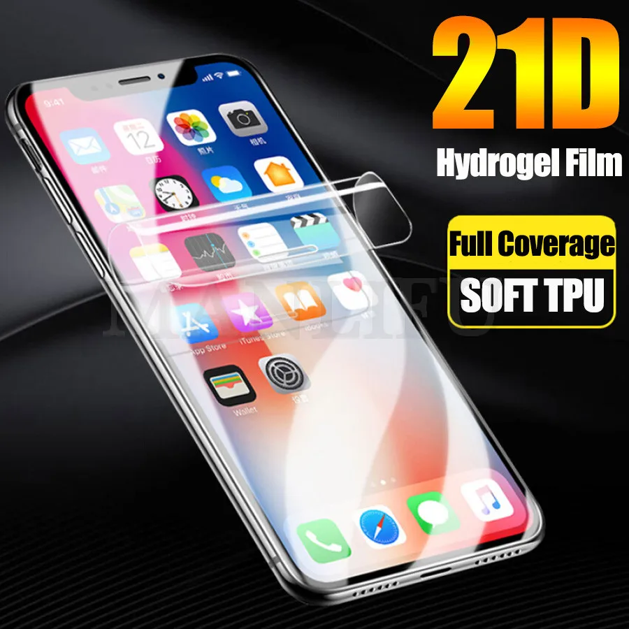 21D Передняя и задняя мягкая Гидрогелевая силиконовая пленка из ТПУ для apple iPhone XS Max