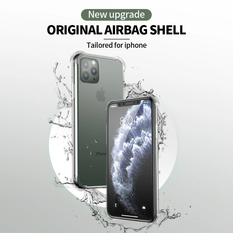 Ультратонкий прозрачный силиконовый чехол для телефона iPhone 11 Pro Max XR XS X 7 8 6 6S Plus