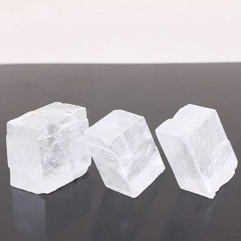 White Optical Calcite Raw Iceland Spar Natural quartz crystal stones and Minerals Healing decor 1pcs | Дом и сад