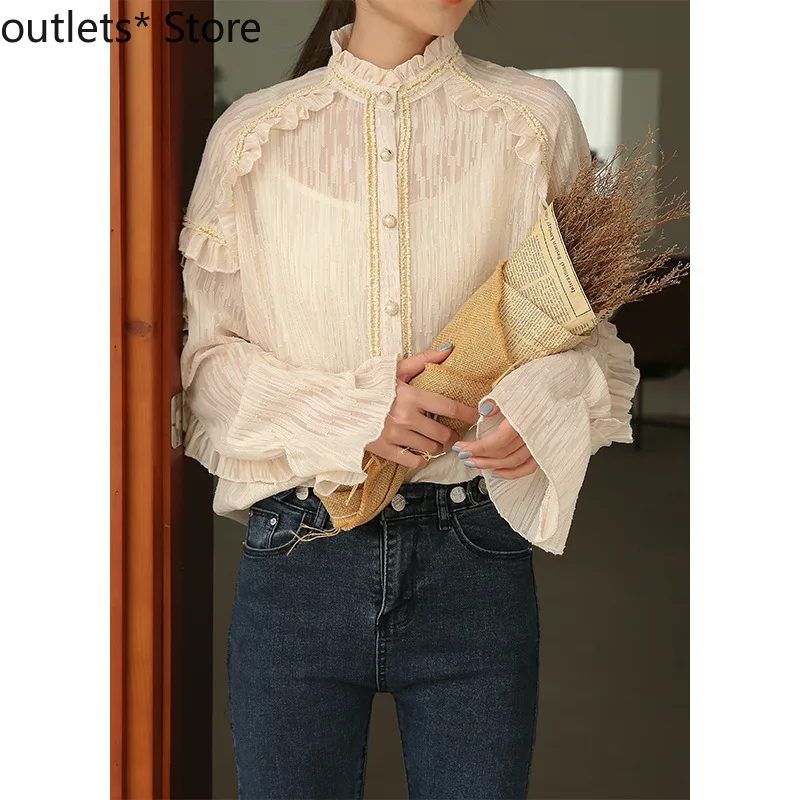 

Летняя новая шифоновая рубашка корейская мода повседневная Темпераментная Женская рубашка для путешествий