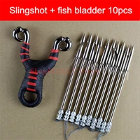 powerful multi function fishing shooting fish slingshot catapult hunting sling shot arrow kit slingshot fish darts set